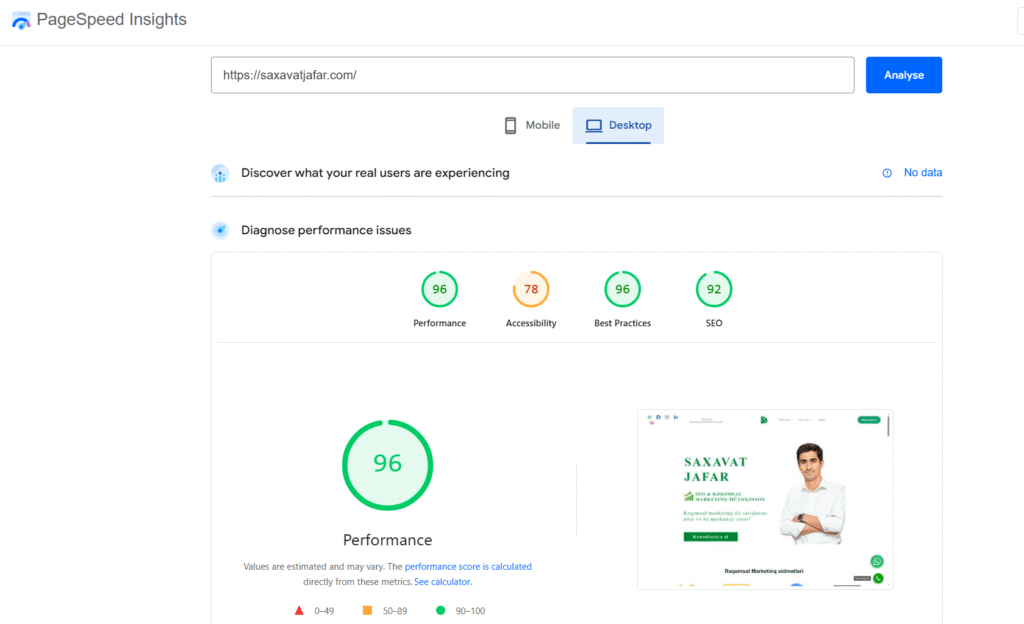 Texniki SEO nədir? 15 page speed insight